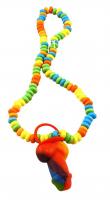 Rainbow Penis Candy Necklace with Rainbow Pecker Ring